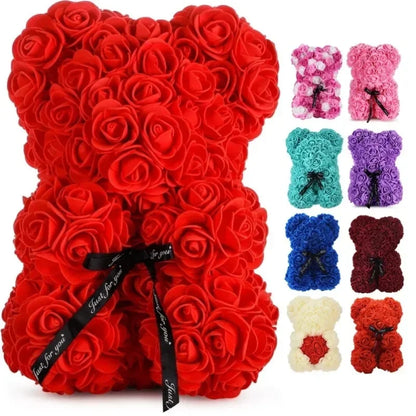 Ours en peluche à fleurs éternelles – Un magnifique cadeau pour toutes les occasions