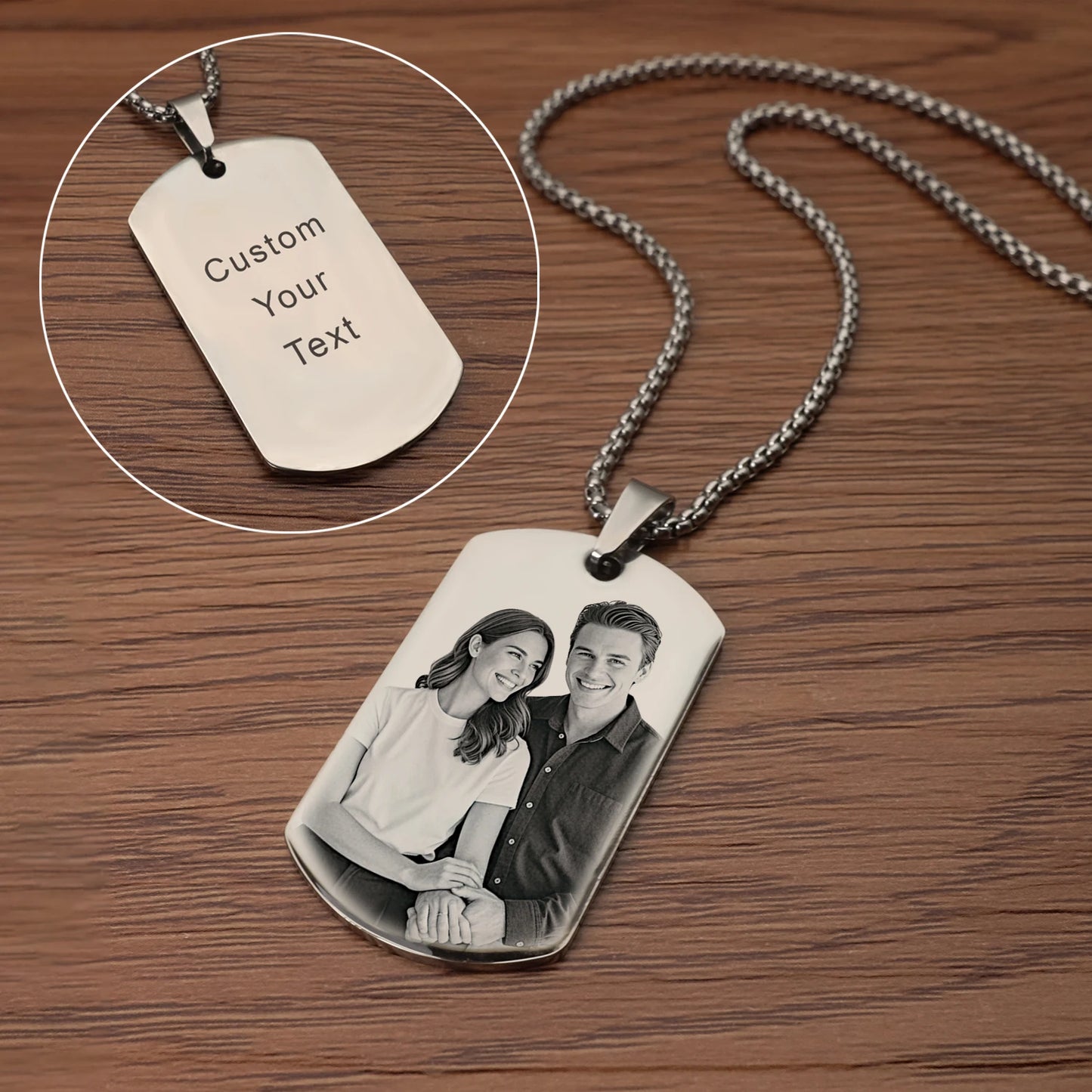 Personalized Pendant – Your Photo, Your Engraving • A Unique and Meaningful Gift