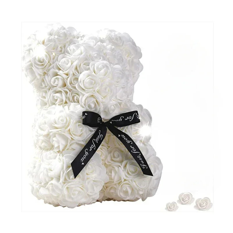 Ours en peluche à fleurs éternelles – Un magnifique cadeau pour toutes les occasions