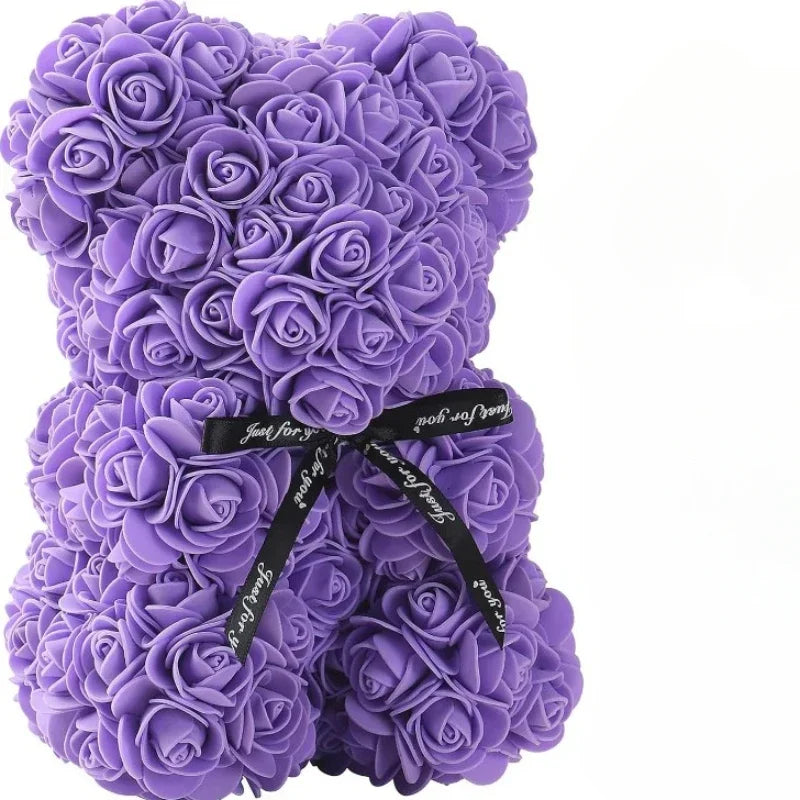 Ours en peluche à fleurs éternelles – Un magnifique cadeau pour toutes les occasions