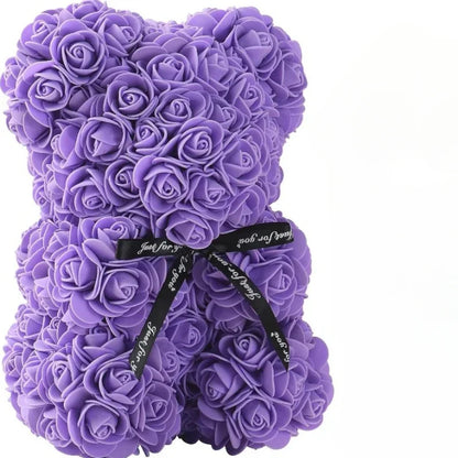 Ours en peluche à fleurs éternelles – Un magnifique cadeau pour toutes les occasions
