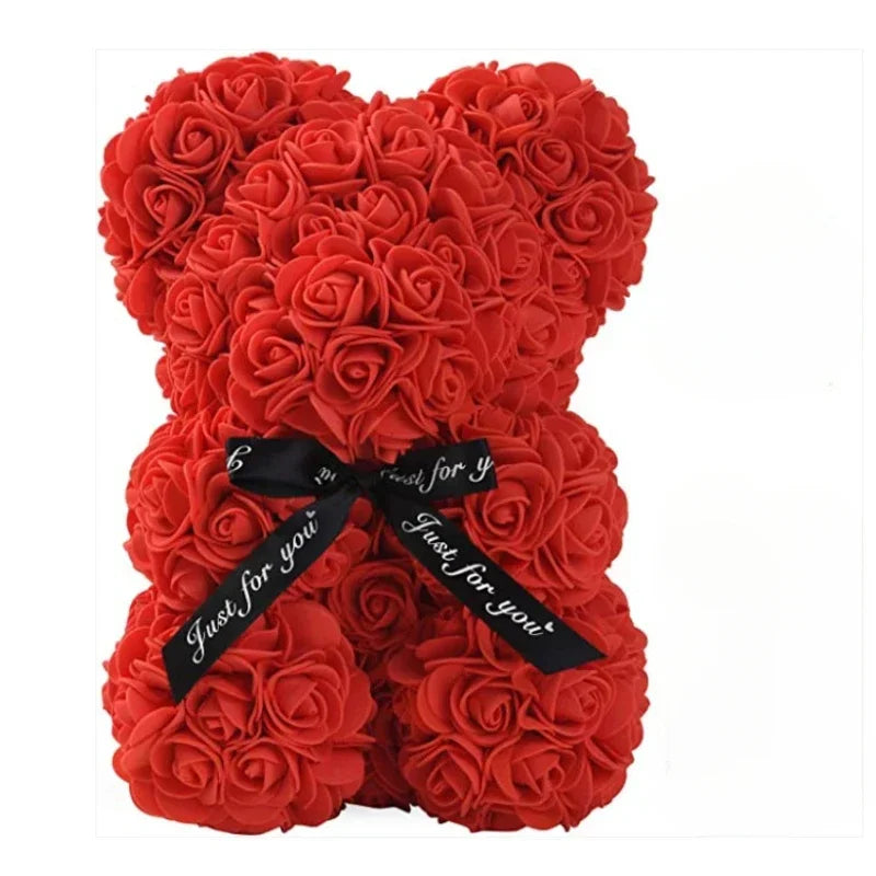 Ours en peluche à fleurs éternelles – Un magnifique cadeau pour toutes les occasions