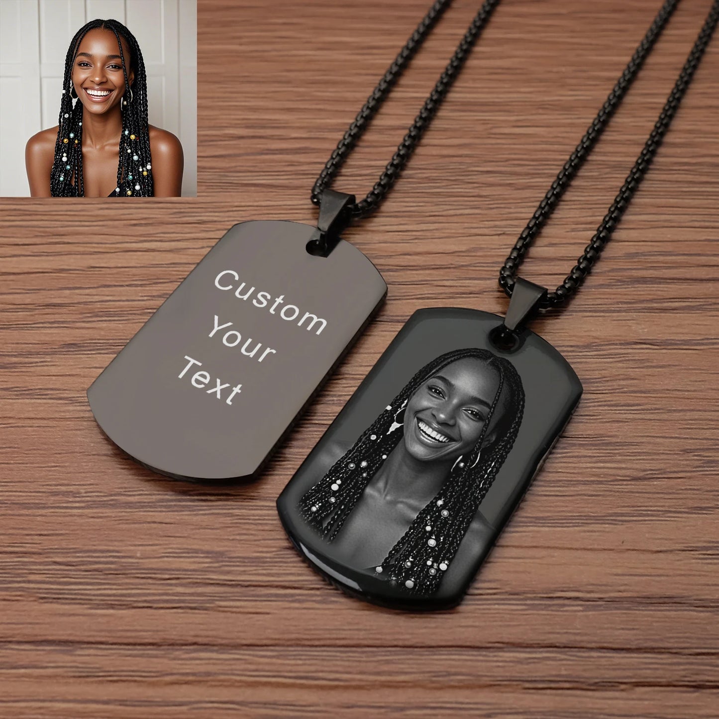 Personalized Pendant – Your Photo, Your Engraving • A Unique and Meaningful Gift